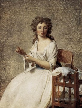  adam tableaux - Portrait de Madame Adelaide Pastoret néoclassicisme Jacques Louis David